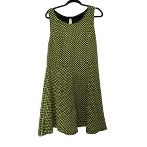 Forever 21+ Plus Size 3X Sleeveless Yellow Black Print Fit & Flare Dress